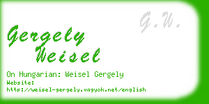 gergely weisel business card